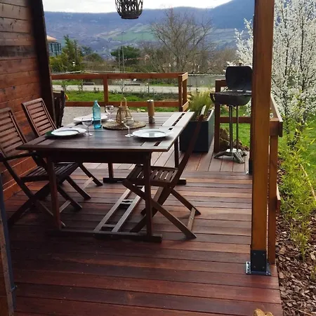 Maison Bois Vue Causse Larzac Et Viaduc Chalet