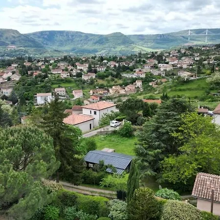 Maison Bois Vue Causse Larzac Et Viaduc *